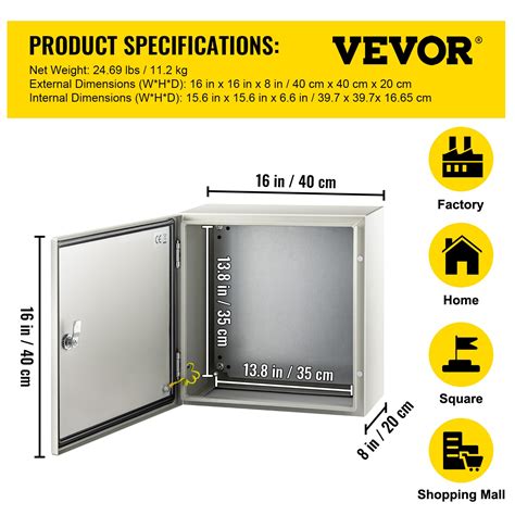 16x16x8 watertight steel box enclosure|16x16x8 nema enclosure.